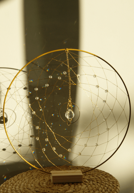 Suncatcher tissé sur socle